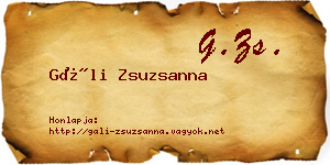 Gáli Zsuzsanna névjegykártya